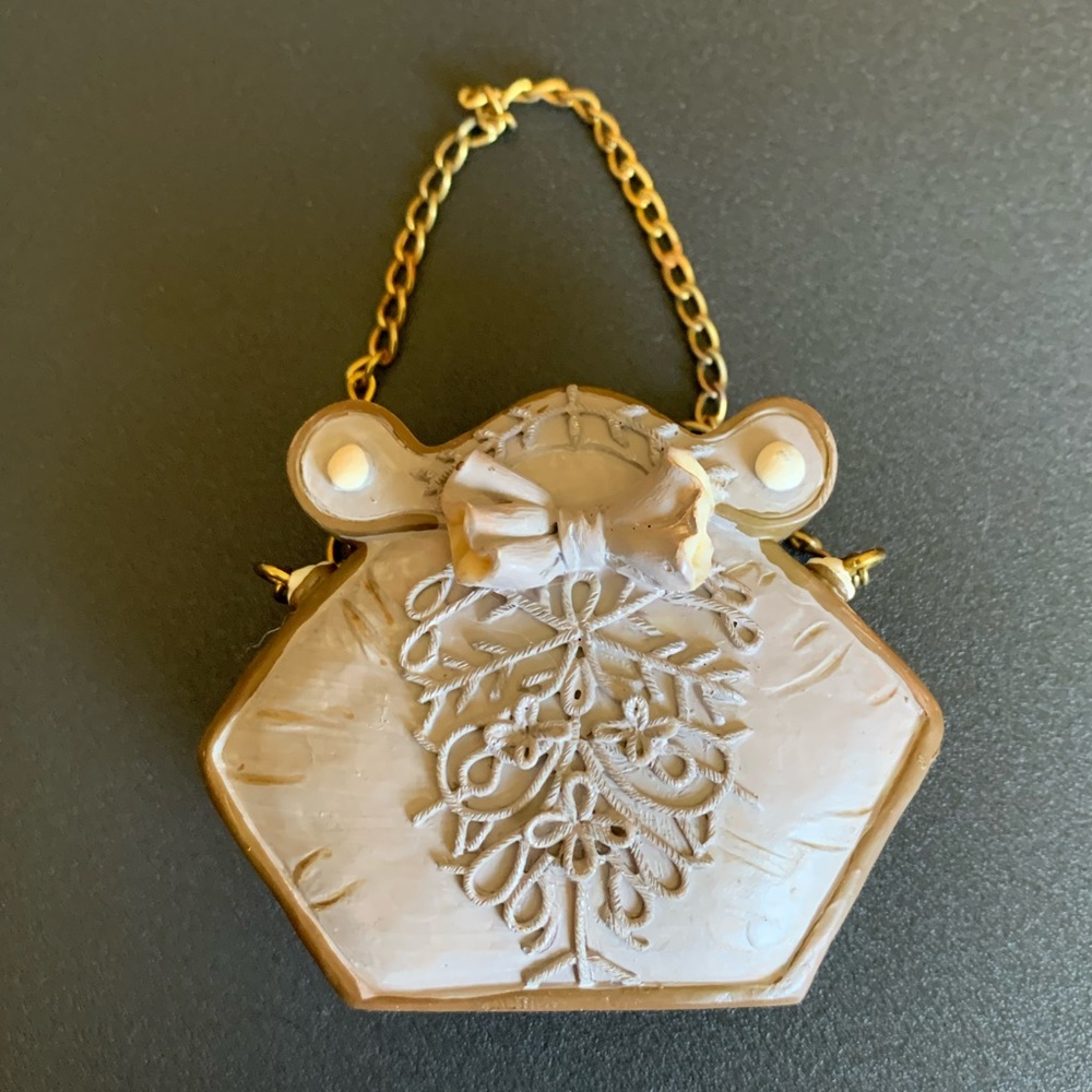 Vintage Ceramic Purse Figurine